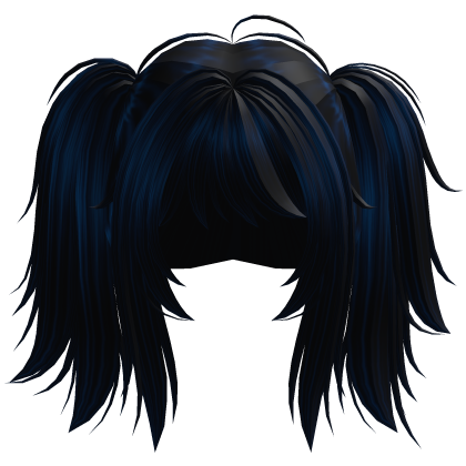 Cute High Pigtail Hair ( Navy Blue)
