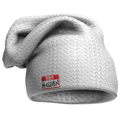 M11! - Oversized White Beanie
