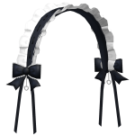 [LIMITED] ❤️ : White/Navy goth ruffle headdres