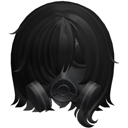 Goth Gas Mask Black Short Hair Roblox item