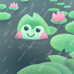 under the lily pad