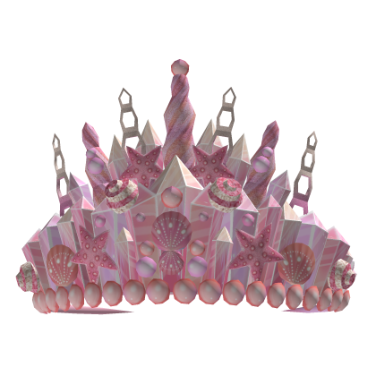 Crystal Mermaid Tiara in Pink Coral