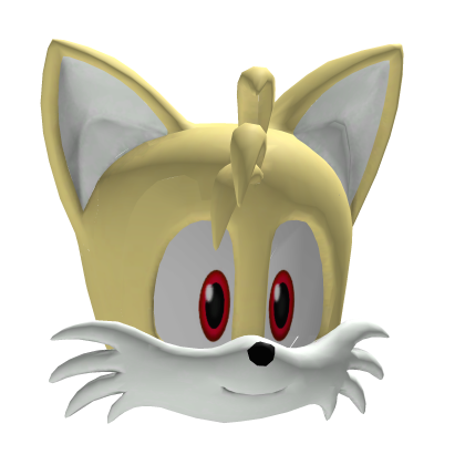 Super Tails a cabeça icônica de Sonic Hedgehog da Fox - Roblox