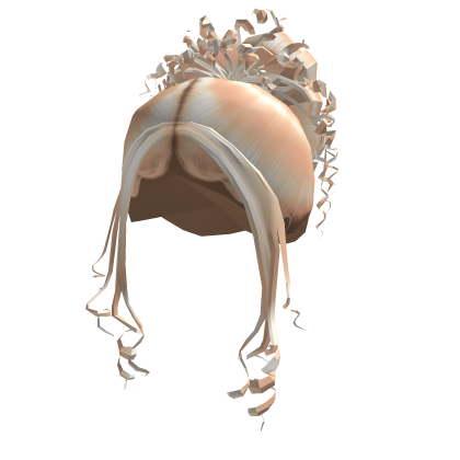 Lovely Curly Bun Blonde Sleek Hair [Tone 4] Roblox item