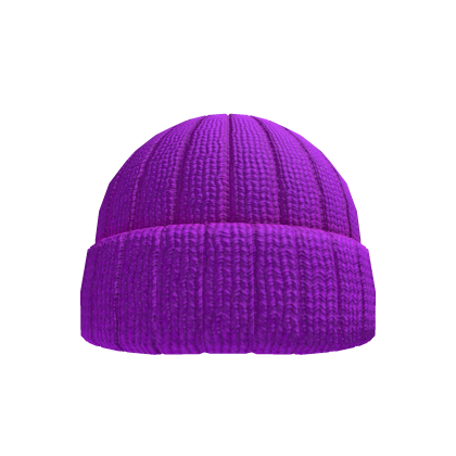 Bright Lavender Purple Ribbed Knit Beanie