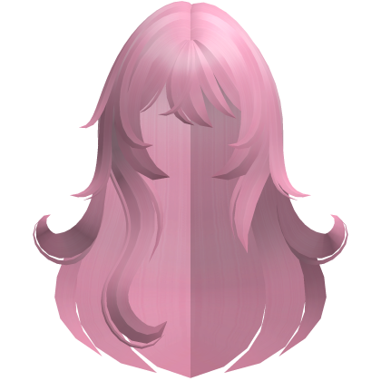 kawaii fluffy messy long anime hair hot pink