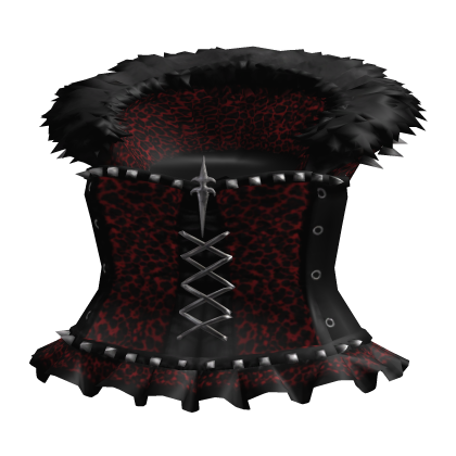Goth dress w red leopard print