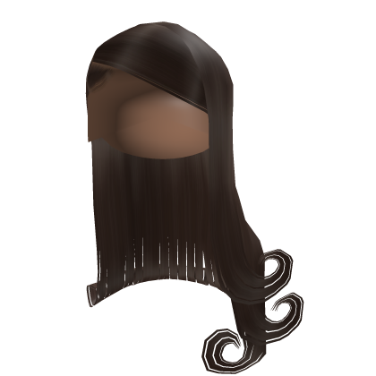 ♡ side swooped long midnight curlys (brown)