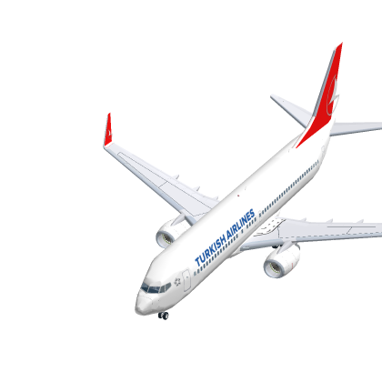 Turkish Airlines B737 Airplane Model Plane Flight