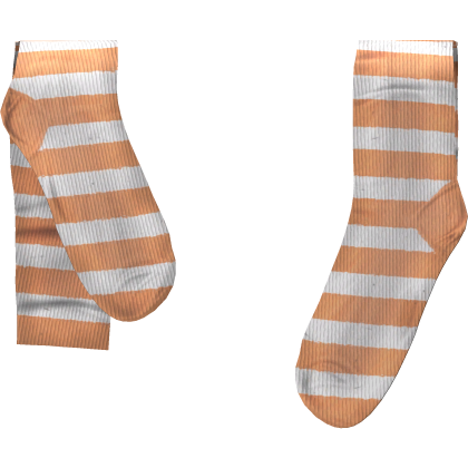 🍊 [blocky] white orange y2k cute kawaii socks