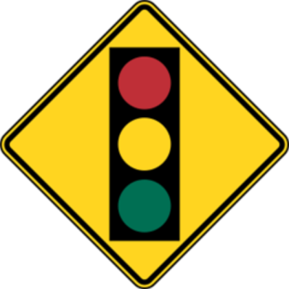 Stop Light Ahead Sign Roblox decal