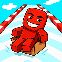 Ride a box down a hill