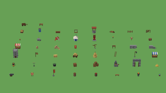 Low Poly Medieval Pack | 50 Castle and Town Props preview 2
