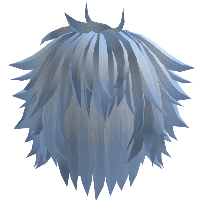 Light Blue Long Spiky Fluffy Messy Rockstar Hair