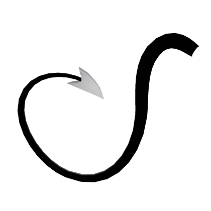 Long White Demon Tail Roblox item