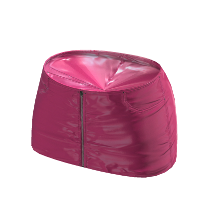 Y2K ☆ pink latex zipper miniskirt thumbnail