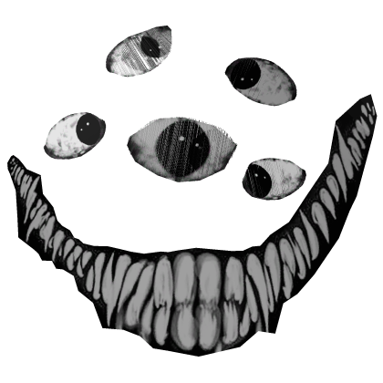 [Animated] Scary Smile Creepy Moving 6-Eyed Face Roblox item