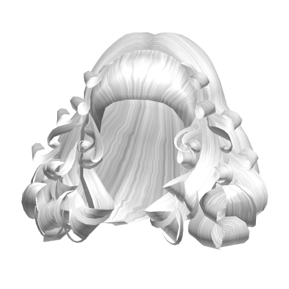 Rose's teased curly Blowout In White  Roblox item