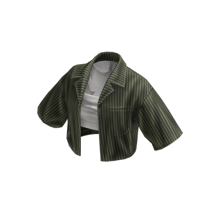 Summer Y2k shirt w/ crop top [olive_green]