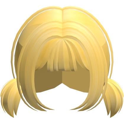 Short cutecore mini bob pigtails in yellow
