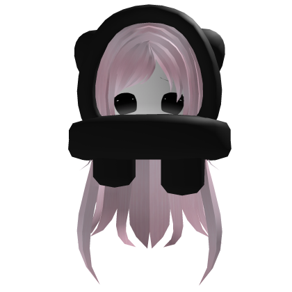 [FREE✨] Pink Emo Bear Hood Hair thumbnail