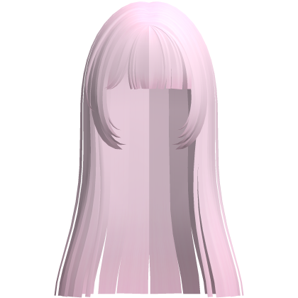 ♡ adorable long hime cut in pink