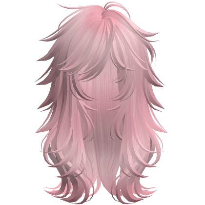 Scene Wispy Flared Wolfcut Baby Pink