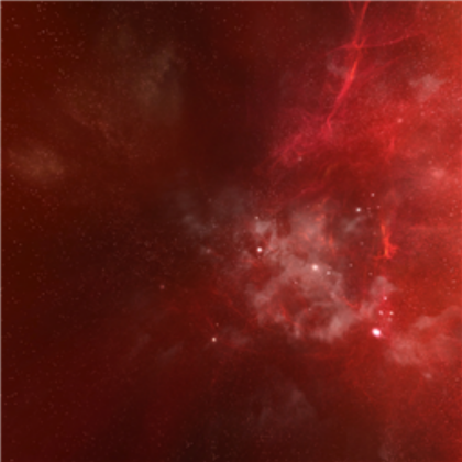doomsday sky. with:destroyed moon and red sun