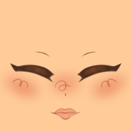 Cute Face w/ Blush | Skintone #2 Roblox decal