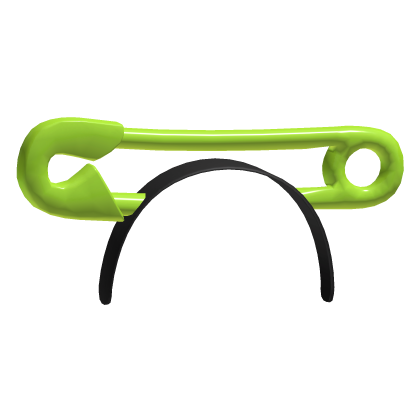Lime Green Harajuku Jumbo Safety Pin Headband 