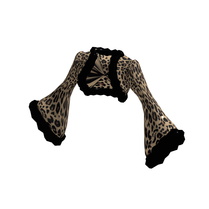 Y2K Leopard Bell Sleeve Top