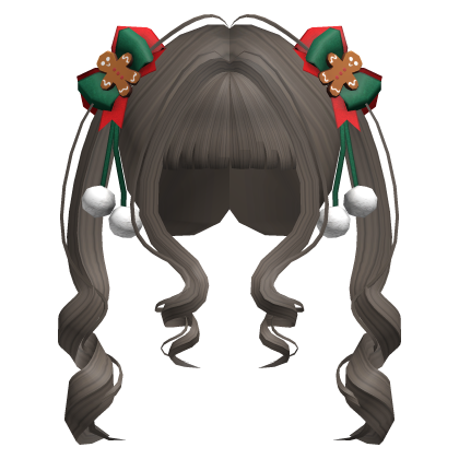 Christmas Bow Ash Blonde Y2K Pigtails Roblox item