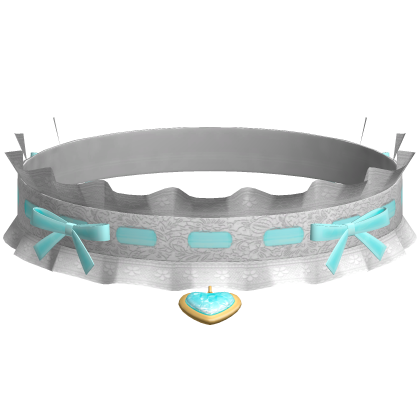 Mint Ruffled Choker Cute Kawaii Heart Collar 3.0 Roblox item