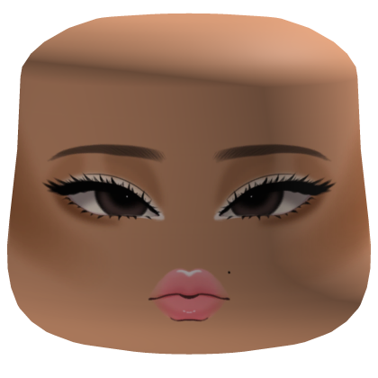Cute Makeup Glam Cheeks Face W/ Brown Eyes