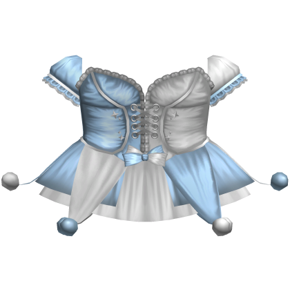 Blue and White Jester Dress Roblox item
