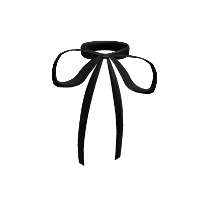 Long Dainty Neck Bow in Black Roblox item