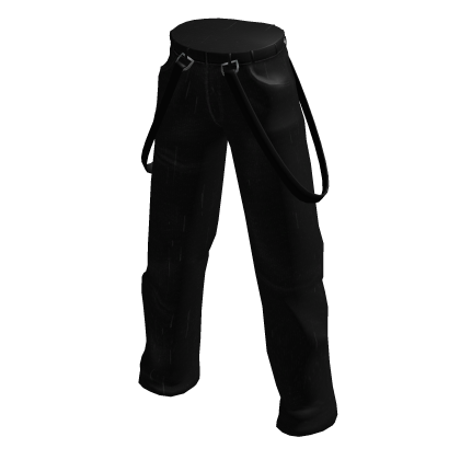 Y2K Black Jeans With Straps