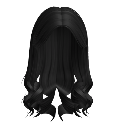 Adorable Loose Long Curls Hair (Black) Roblox item