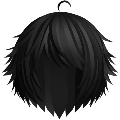 Black Cute Kawaii Emo Anime Tuft Hair Roblox item