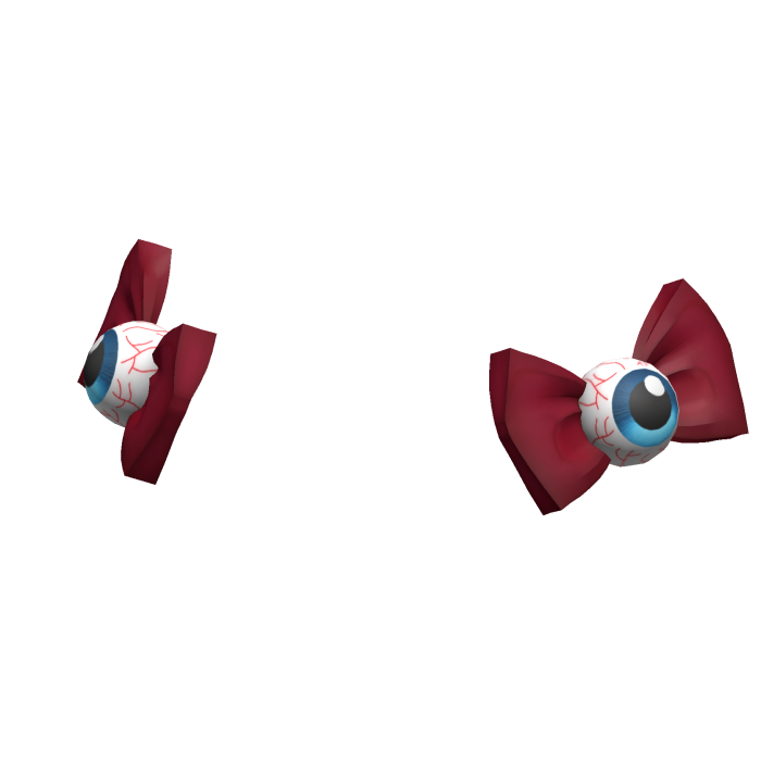 [NEW 🚨] Scary Eyeball Bang Bows in Maroon/Blue