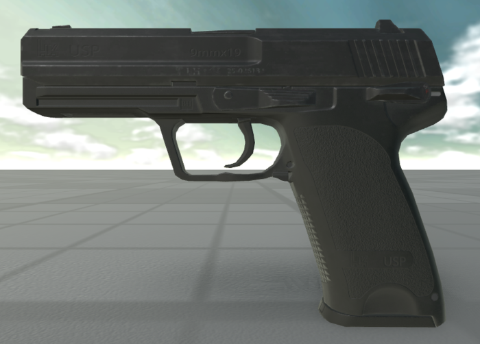 Rigged H&K USP 4K textures preview 1