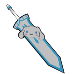Cute Light Blue Bunny Sword [CODE: CinnaSword]