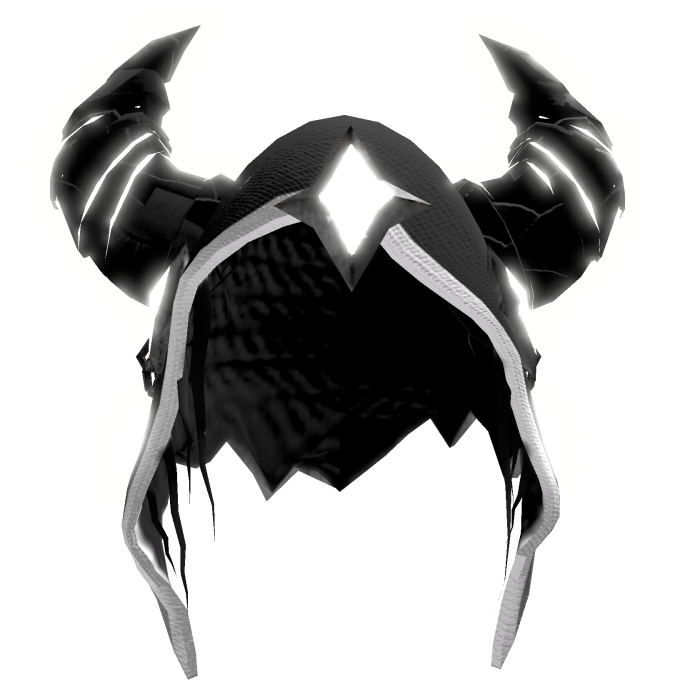 🔥 [GLOWS] White Glowing Demon Horn Hood 💀
