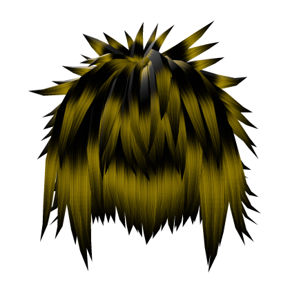 Shaggy Spiky Emo Black & Yellow Hair Roblox item