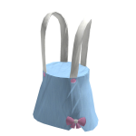 kawaii bunny overall skirt blue and pink