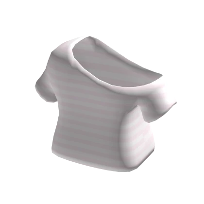 ♡ Off Shoulder Baby Pink Striped Tee-Shirt | Roblox Item