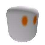 orange fearful eyes - white head