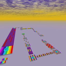 Super fun rainbow parkour!