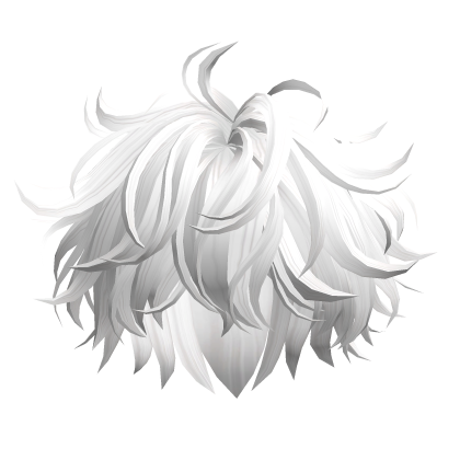 White Messy Fluffy Boy Hair