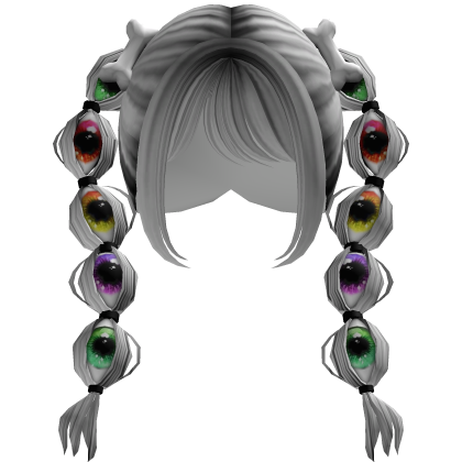 Halloween Spooky Creepy Pigtails (Black White) 🎃